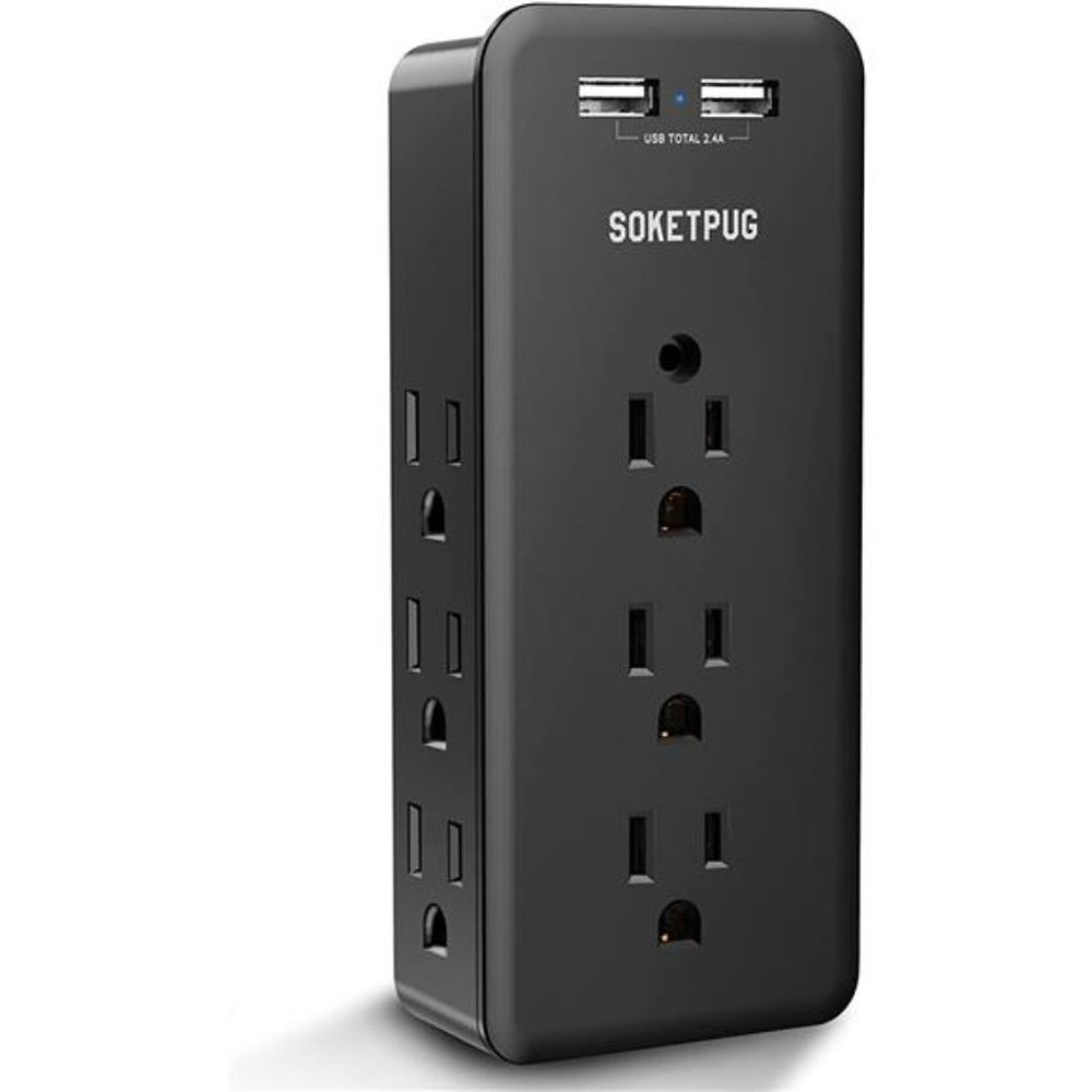 Surge Protector,Outlet Extender with 9 Outlets,Multi Plug Outlet with 2USB Ports